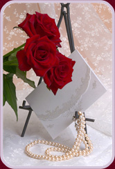 赤バラと真珠